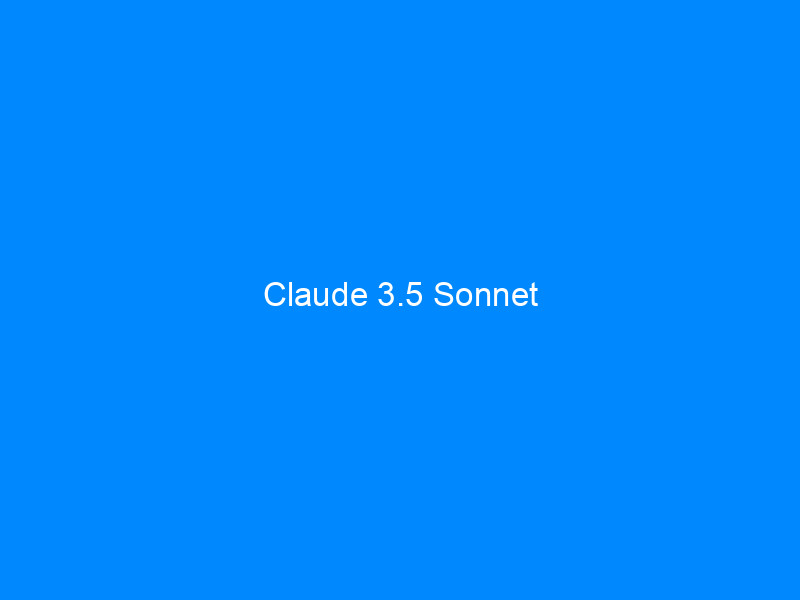 Claude 3.5 Sonnet 1 claude 3 5 sonnet 3884