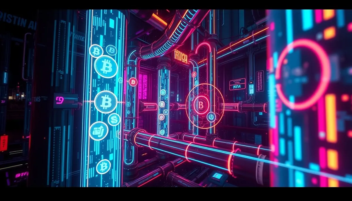 Visualización del modelo de facturación por tokens de OpenAI con elementos holográficos y dashboard de pagos futurista Sistema de pago por uso OpenAI con tokens verdes en interfaz cyberpunk
