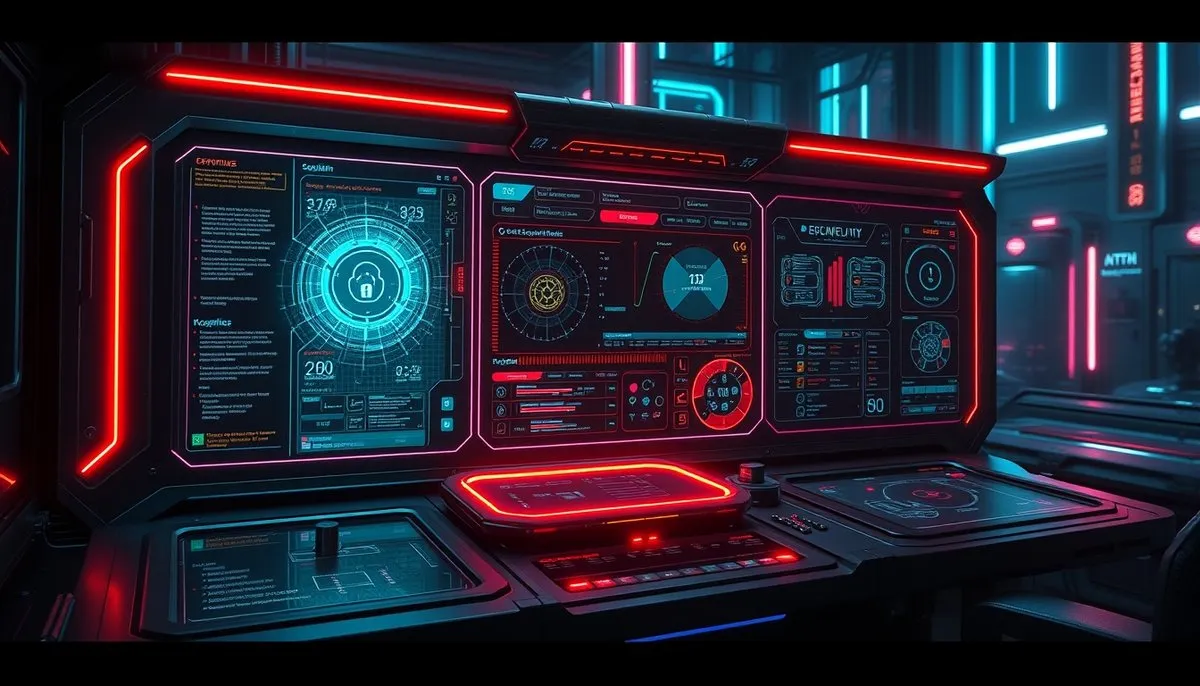 Dashboard configuración API DeepSeek con interfaz de gestión de claves holográfica cyberpunk