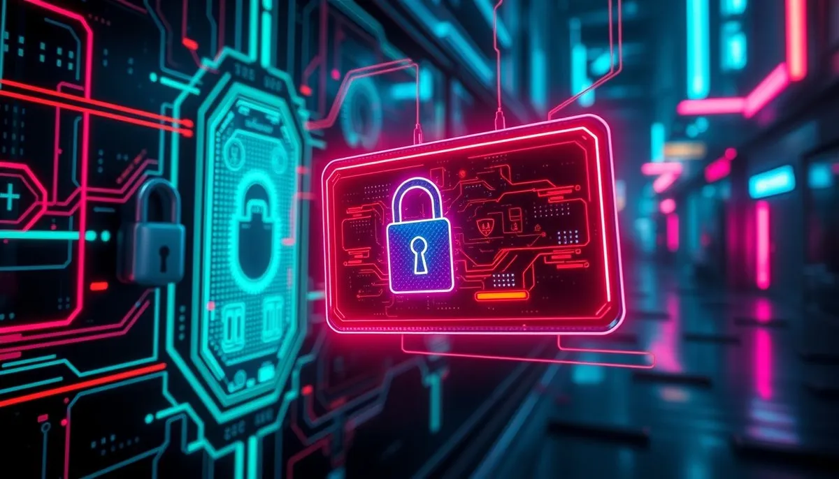 Clave API DeepSeek representada como tarjeta de acceso cyberpunk con elementos de seguridad